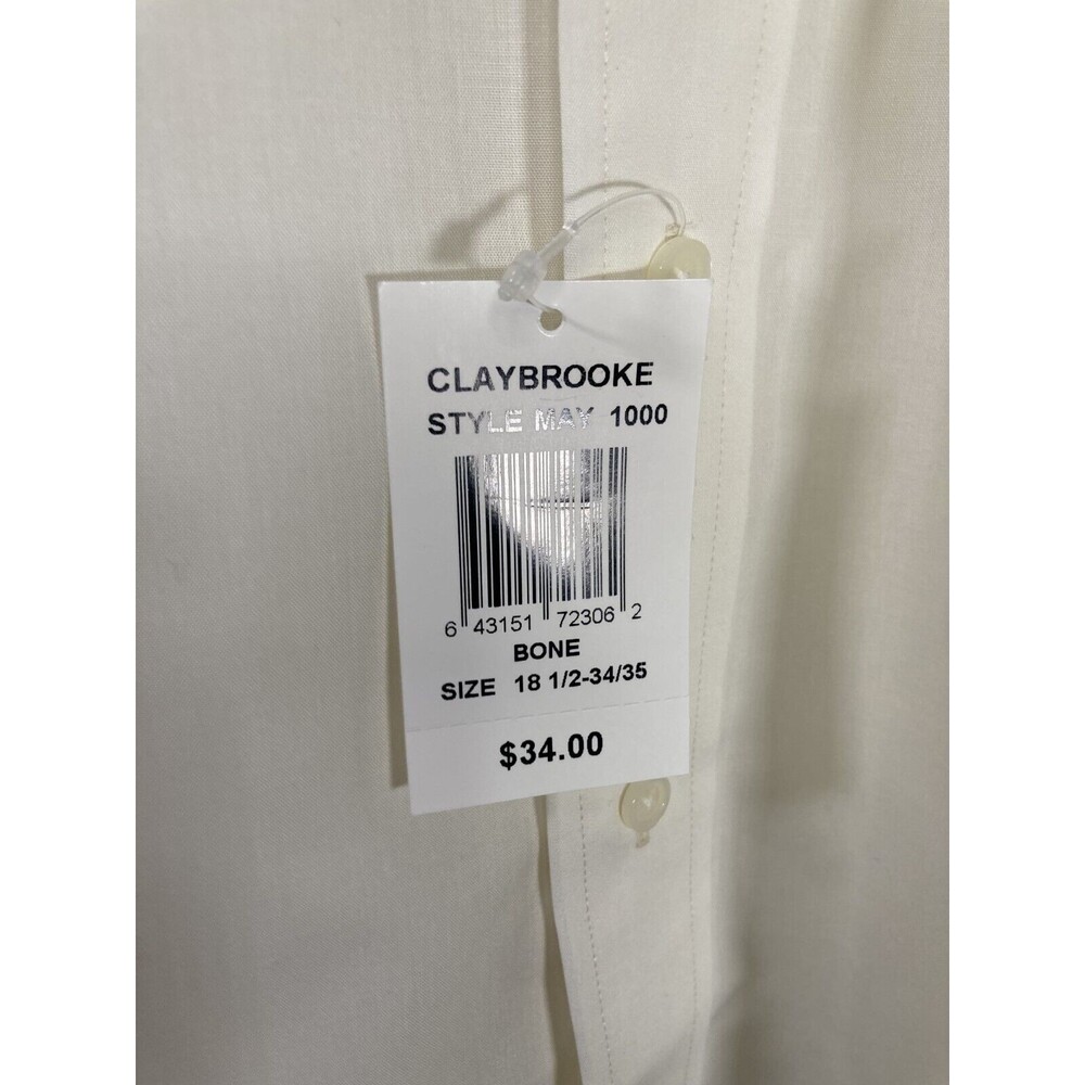 Claybrooke Wrinkle Free Button Down Dress Shirt (Men’s Size 18 1/2-34/35) • NWT - Picture 5 of 7